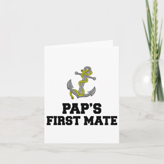 Carte Enfants Pap Premier Mate Grandson Petit-fille Bate (Devant)