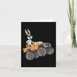 Carte Enfants Pâques Rabbit équitation Monster Camion Fu