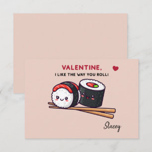 Carte Enfants Saint-Valentin "Sushi, comme vous faites t