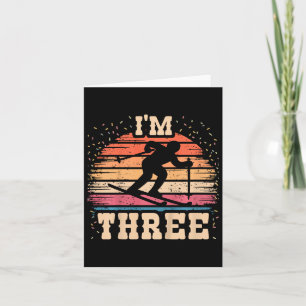 Carte Enfants Ski 3 ans Anniversaire Garçon fille 3e Ski