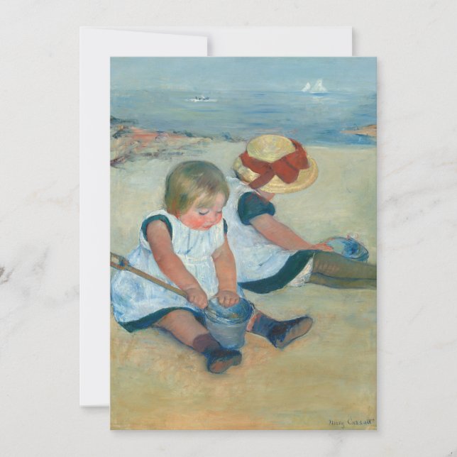 Carte Enfants sur la plage | Mary Cassatt (Devant)