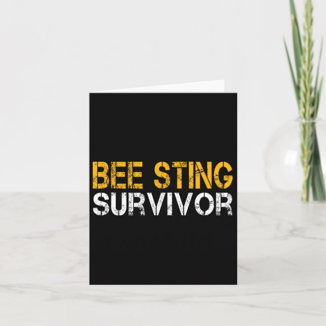 Carte Enfants survivants de piqûre d'abeille drôle Apicu (Devant)