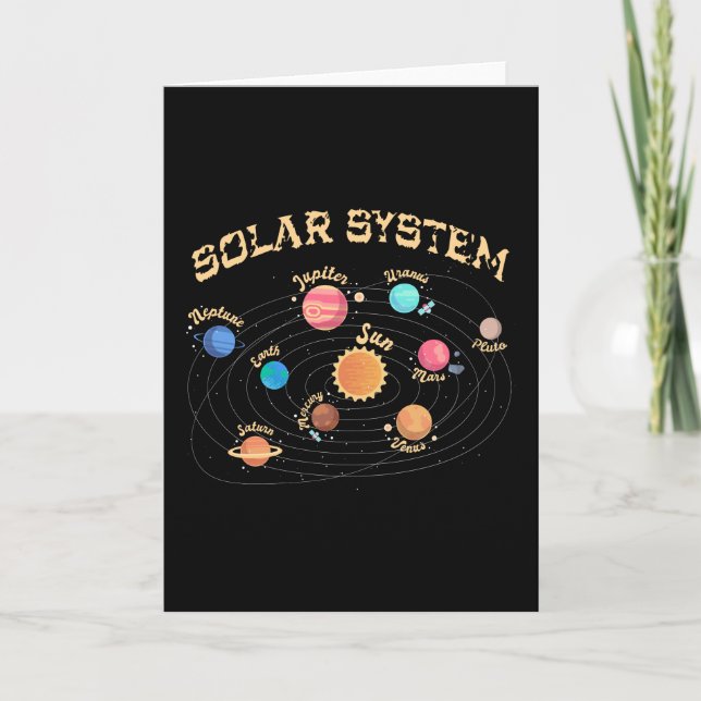 Carte Enfants Système solaire Planètes Connaissances Esp (Devant)
