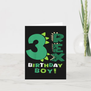 Carte Enfants Trois Rex Anniversaire Garçon 3e Anniversa