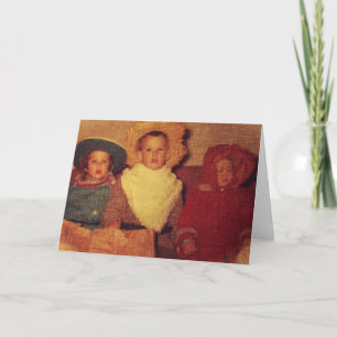 Carte Enfants vintages en costume, Halloween