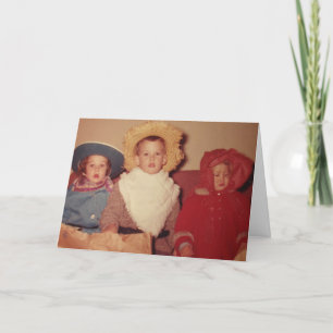 Carte Enfants vintages en costumes Halloween