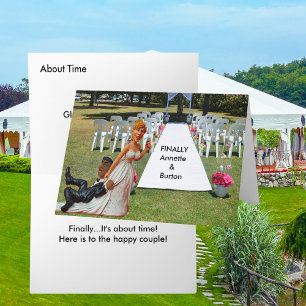 Carte Enfin Mariage Drôle Couple Interracial Salutation