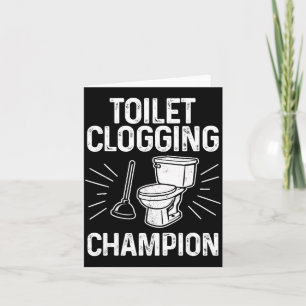 Carte Engorgement de toilette Chamon Drôle Graphique Eng