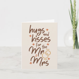 Carte Ennuis et baisers pour M. et Mme la Mariage Saluta