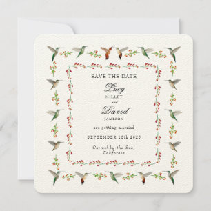 Carte Enregistrer la date Colibri