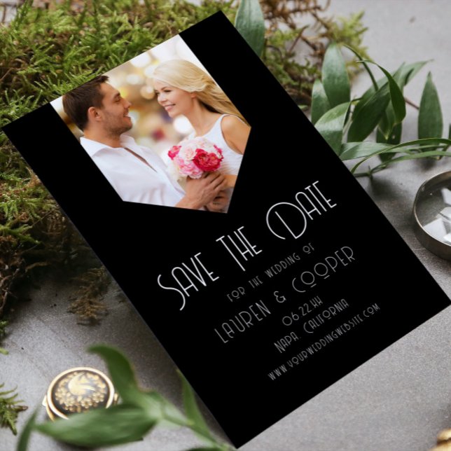 Carte Enregistrer La Date Photo Design Moderne Simple Ma (Créateur téléchargé)