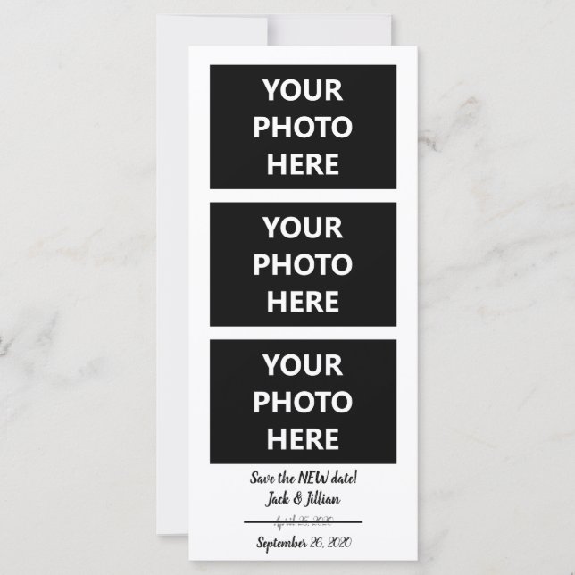 Carte Enregistrer la nouvelle date | Modifier la date |  (Devant)