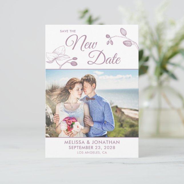 Carte Enregistrer la photo de report du mariage de nouve (Debout devant)