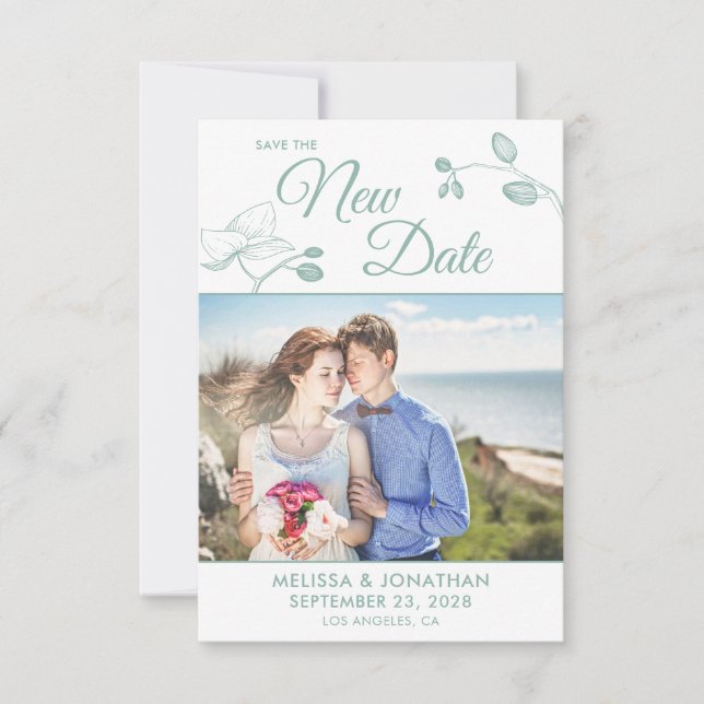Carte Enregistrer la photo de report du mariage de nouve (Devant)
