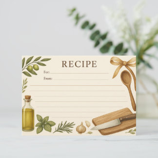 Carte Ensconced in Sicily Recipe Card