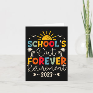 Carte Enseignant à la retraite à jamais à l'école à la r
