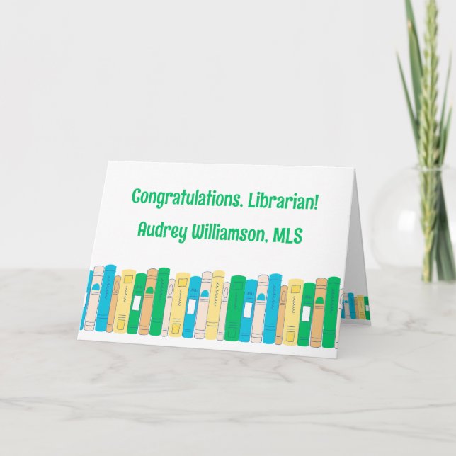 Carte Enseignant anglais / Bibliothécaire MLS Graduation (Devant)