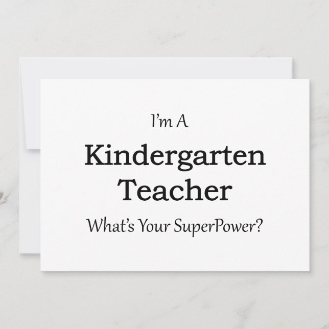 Carte Enseignant de jardin d'enfants (Devant)