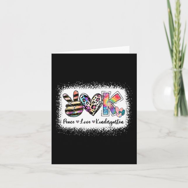 Carte Enseignant de l'année Peace Love Kindergarten Team (Devant)