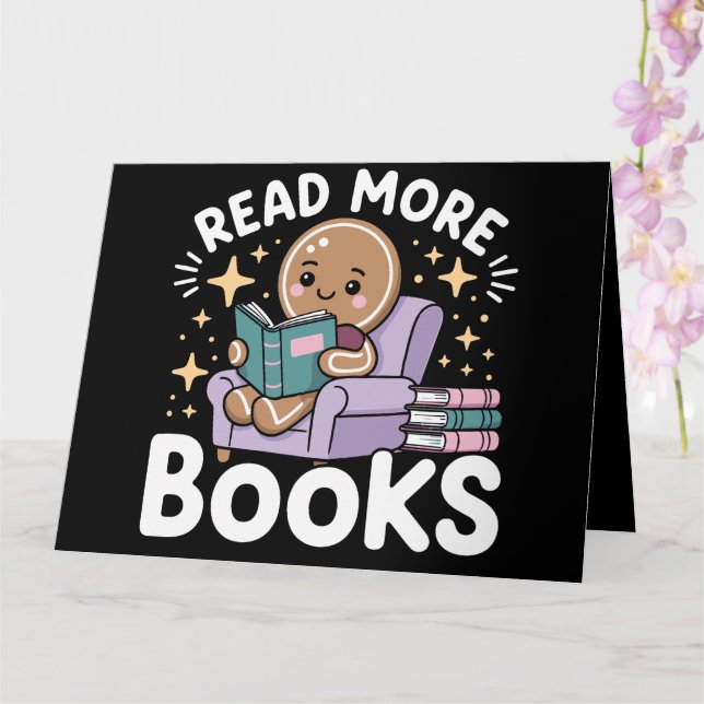 Carte Enseignant de Noël Lire plus Livres Drôle (Orchidée)