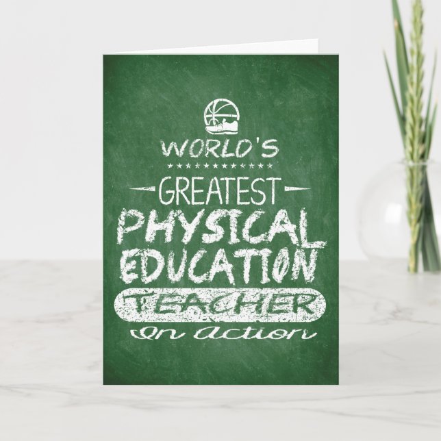 Carte Enseignant en éducation physique le plus grand du  (Devant)