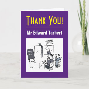 Carte Enseignant Merci avec message