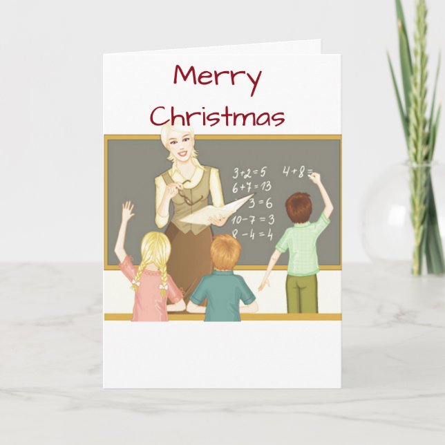 CARTE **ENSEIGNANT** MERRY NOËL (Devant)