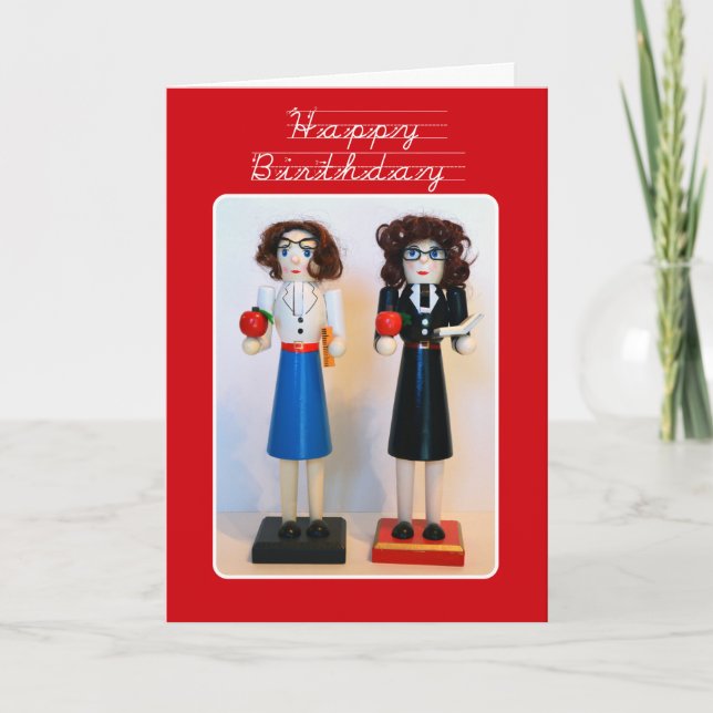 Carte Enseignant Nutcracker Joyeux anniversaire (Devant)
