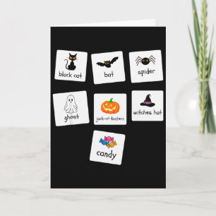 Carte Enseignant spécialisé en éducation pour Halloween 