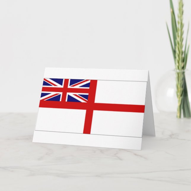 Carte Enseigne blanche de la marine britannique (Devant)