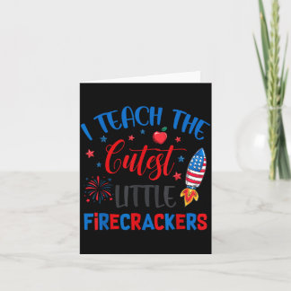 Carte Enseigner les pétards les plus mignons Patriotique