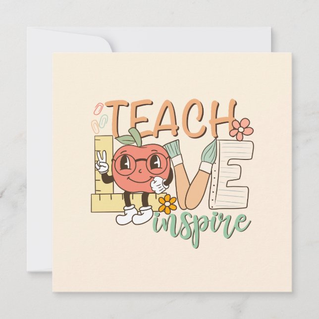 Carte Enseigner l'inspiration de l'amour - fournitures s (Devant)