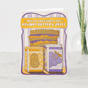 Carte Ensemble comme le beurre de cacahuète et la gelée