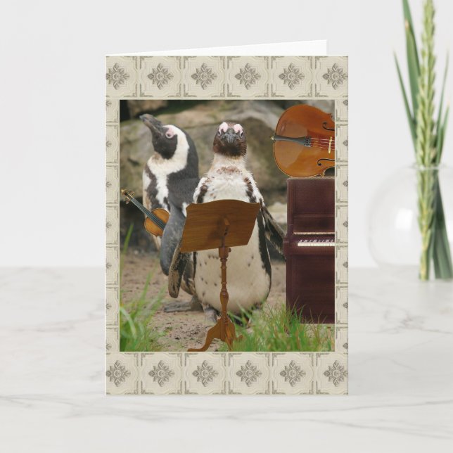 Carte Ensemble de ficelle de pingouin (Devant)