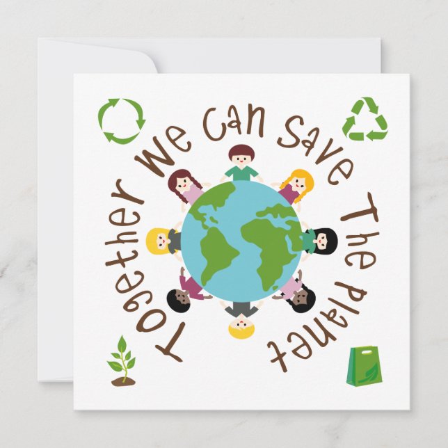 Carte Ensemble, nous pouvons sauver la planète (Devant)