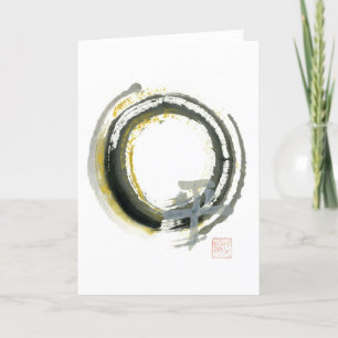 Carte Enso avec Pax, Sumi-e