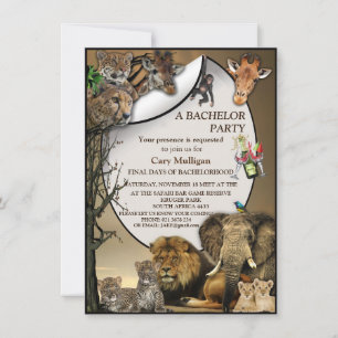 Carte Enterrement de vie de garçon en plein air dans un 