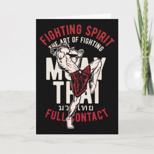 Carte Entraînement de combat de boxe thaïlandaise vintag