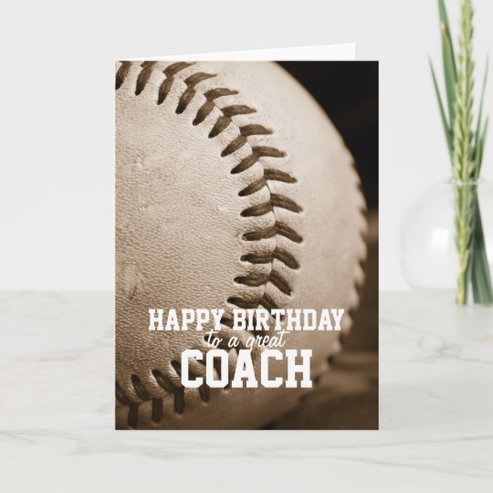 Carte Entraineur De Base Ball De Joyeux Anniversaire Zazzle Ca