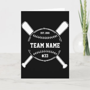 Carte Entraîneur de baseball Merci Équipe Fin de Saison 