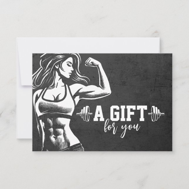 Carte Entraîneur de fitness moderne Bodybuilding Instruc (Devant)