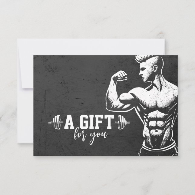 Carte Entraîneur de fitness moderne Bodybuilding Instruc (Devant)