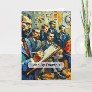 Carte Entraîneur De Hockey Sur Glace "Diriger Par Exempl