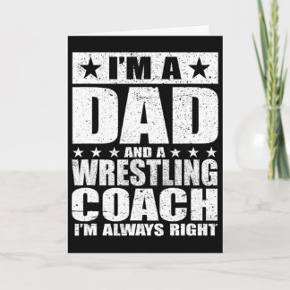 Carte Entraîneur de lutte Papa Cadeaux T-Shirts Fête des