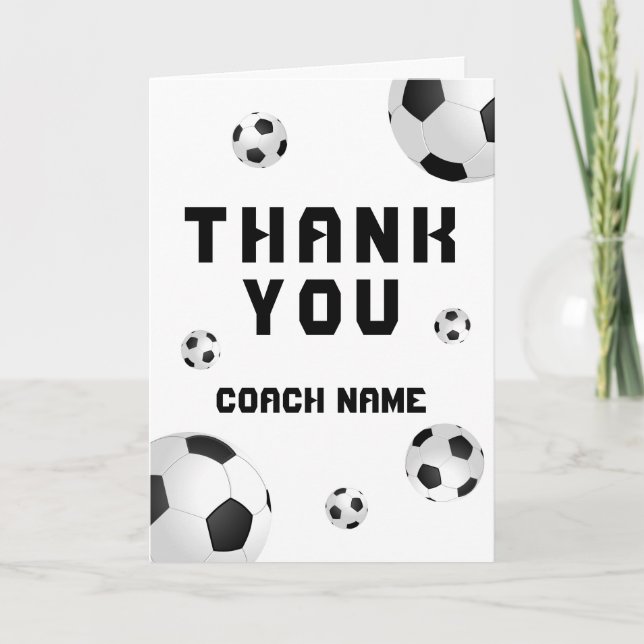 Carte entraîneur Merci Balls de Football (Devant)