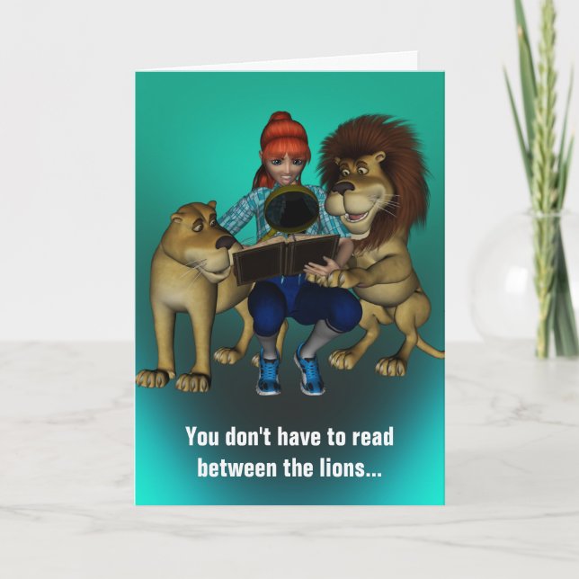 Carte Entre l'anniversaire des Lions (Devant)