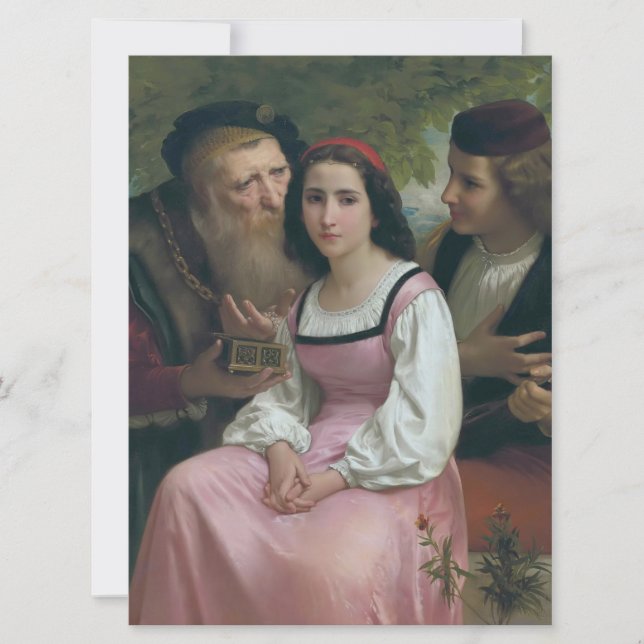 Carte Entre richesse et amour (par Bouguereau) (Devant)