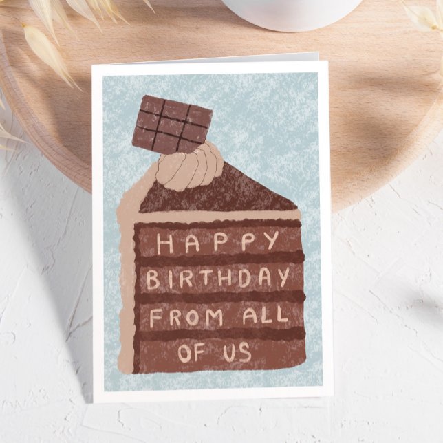 Carte Entreprise Coupe de gâteau au chocolat fine Joyeux (Créateur téléchargé)