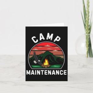Carte Entretien du camp Rétro Personnel du camping Campe