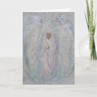 Carte Enveloppé dans des ailes d'ange